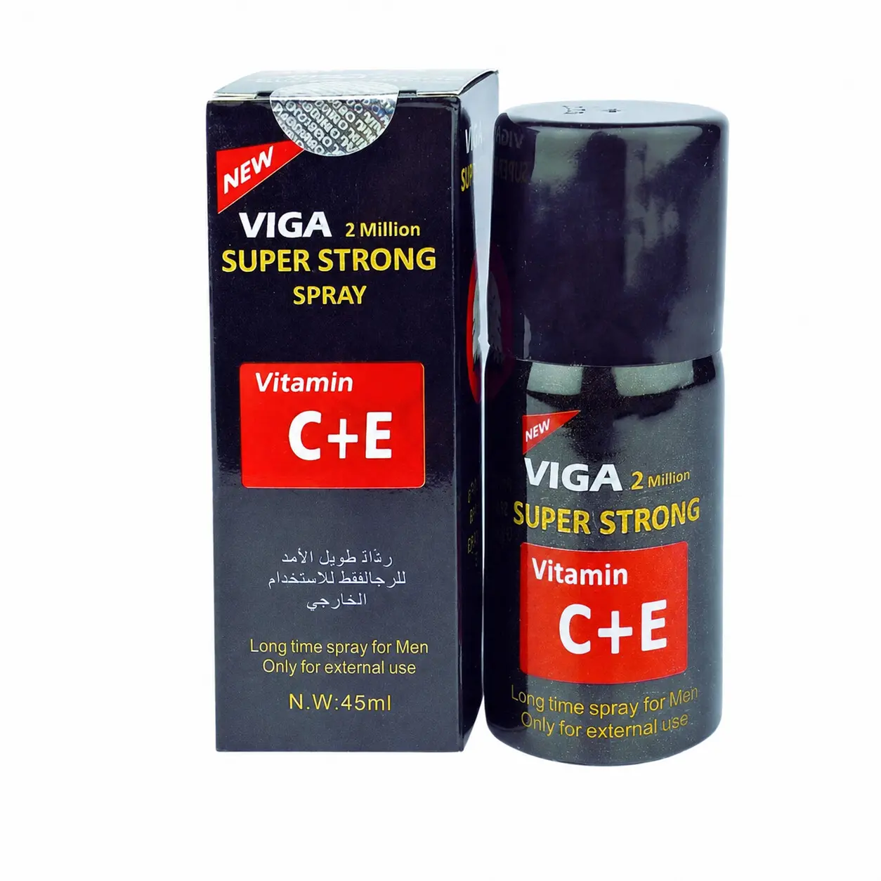 Viga 2 Million Vitamin C+E Delay Spray 45ml প্যাকেট ও বোতল