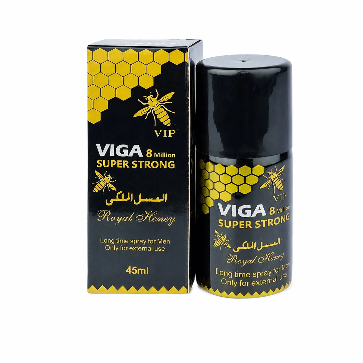 VIP Viga 8 Million Delay Spray 45ml প্যাকেট ও বোতল